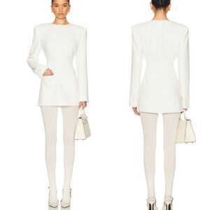 Helsa Women's White The Little Lady Dress Elegant White Long Sleeve Dress S